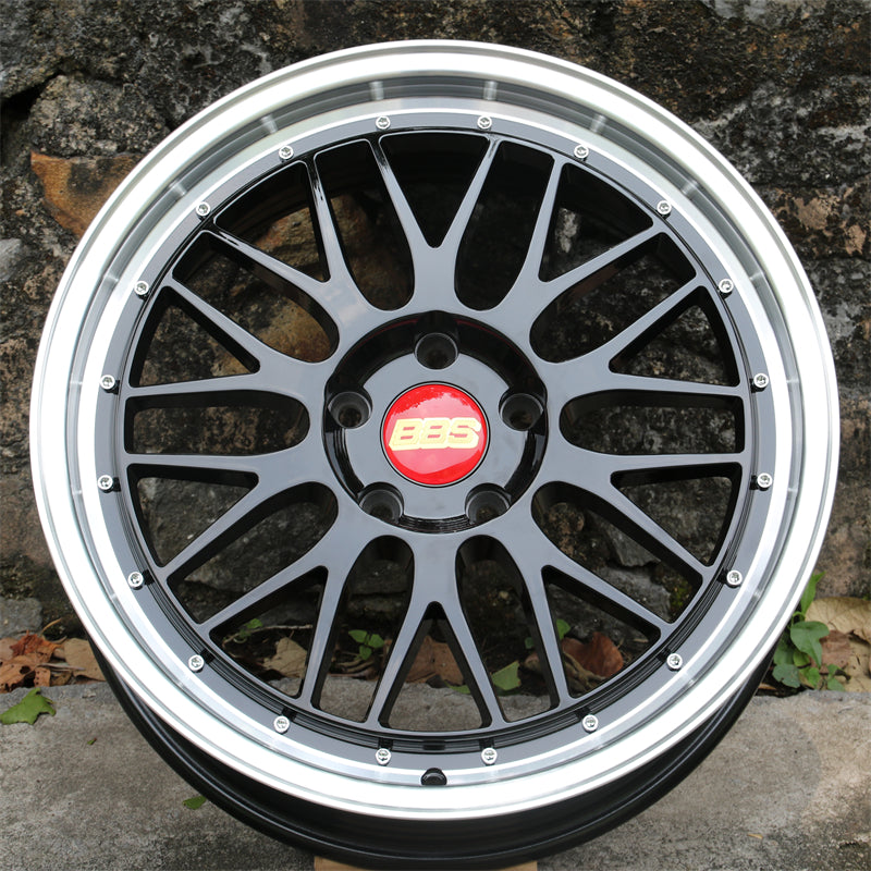 18x8inch BBS LM black with silver lip 5x120 REP for bmw holden