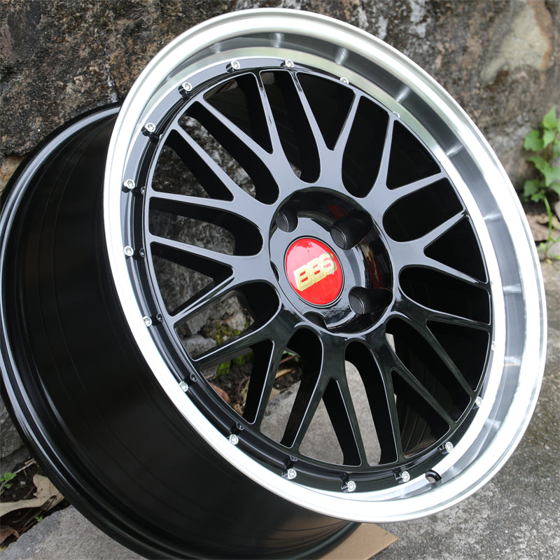 18x8inch BBS LM black with silver lip 5x120 REP for bmw holden